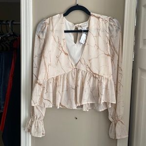 Marble Taupe Top